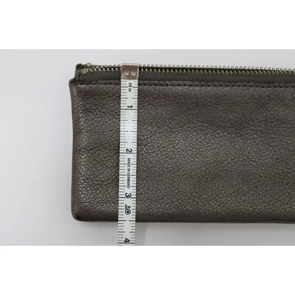 Brighton Wallet Pretty Tough Heritage Collection Pewter Silver Studded Gray Zip